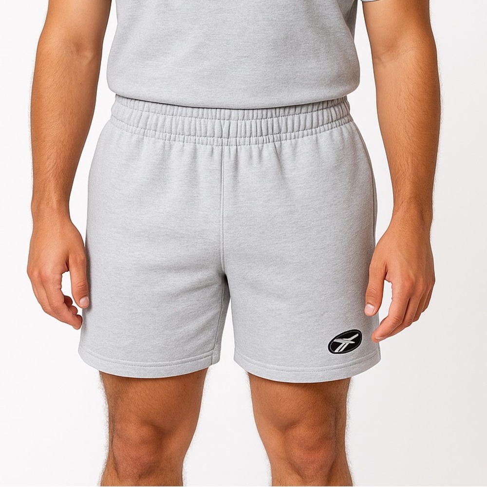 Reebok Cozy Fleece Shorts Size Small sweatpants material grey loungewear men’s?
